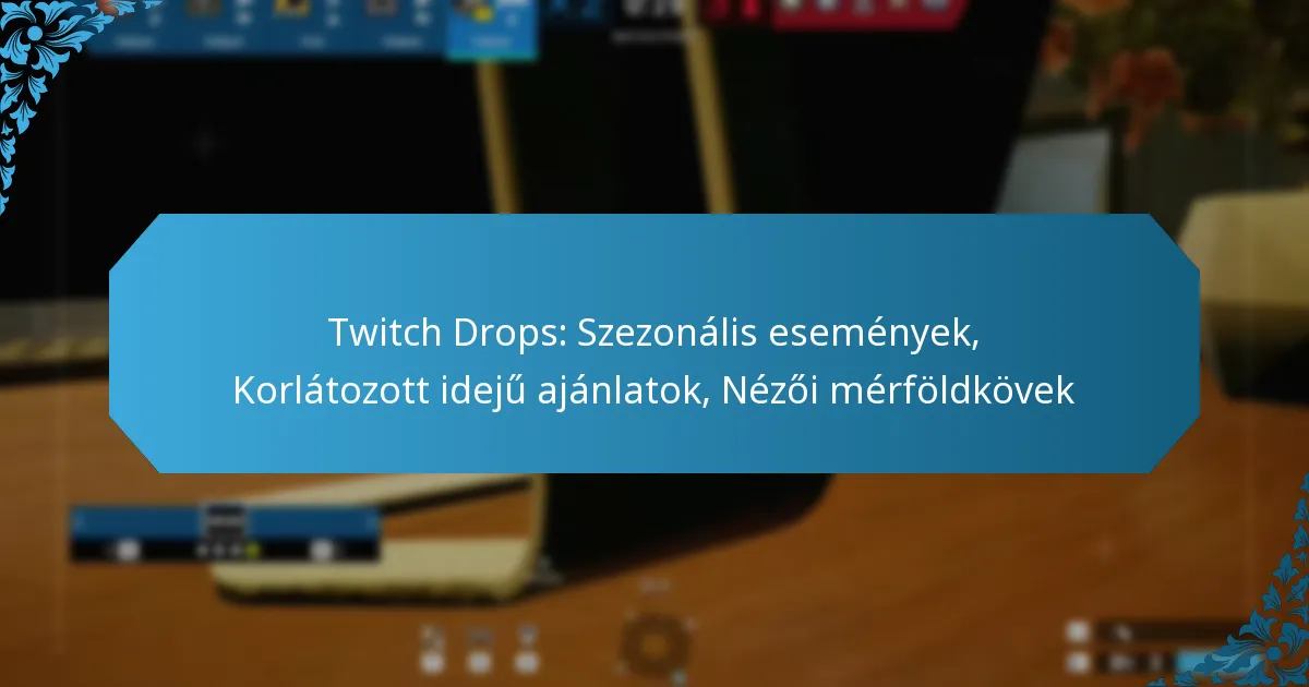 Twitch Drops: Szezonális események, Korlátozott idejű ajánlatok, Nézői mérföldkövek