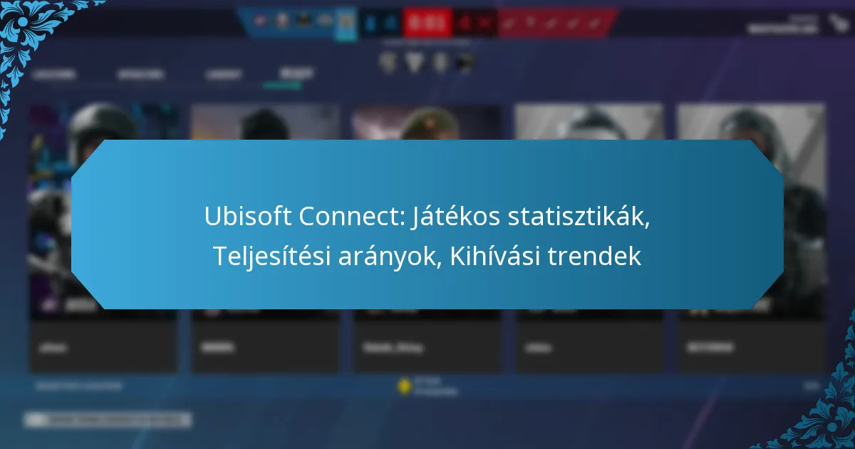 Ubisoft Connect: Játékos statisztikák, Teljesítési arányok, Kihívási trendek